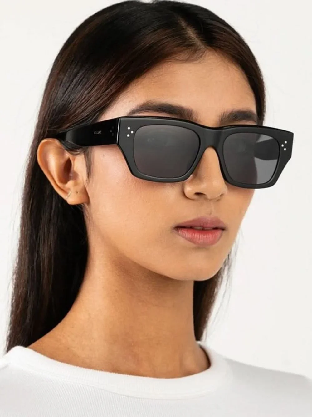 Celine Men Sunglasses Black Grey Polarized Cat Eye CL40297U 01D NEW AUTHENTIC